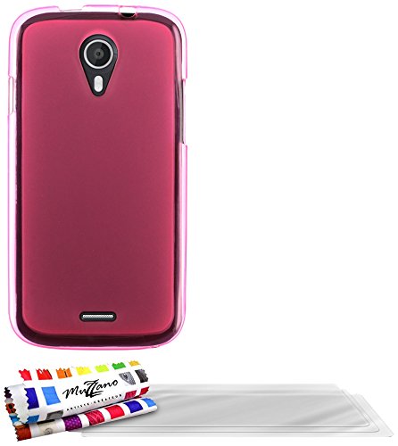 Comprar Muzzano F899181 - Funda para Wiko Darknight + 3 protecciones de pantalla, color rosa al mejor precio