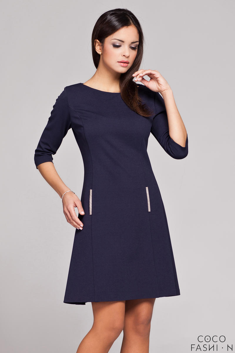 Comprar Blue High Tailored Executive Skater Dress al mejor precio
