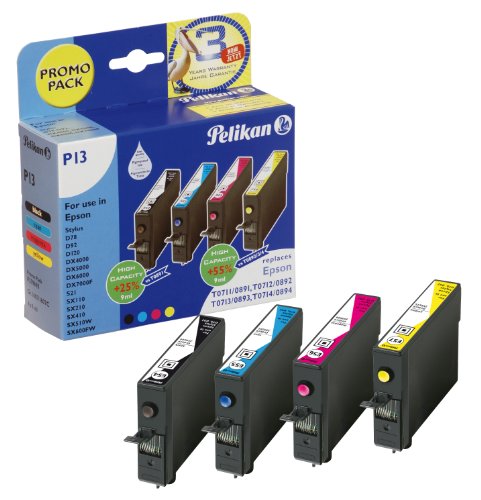Comprar Pelikan 359698 - Cartucho de tinta para Epson Stylus D78, D92, DX4000 (negro, cian, magenta, amarillo, 9 ml x 4) al mejor precio
