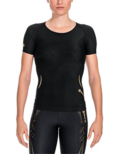 Comprar Skins A400 Womens Top Short Sleeve - Camiseta de running para mujer, color Oro, talla XS al mejor precio