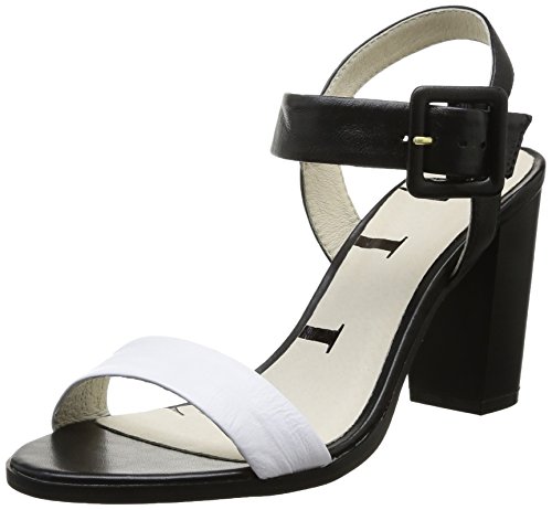 Comprar Elle Merimee - Zapatos de cordones de cuero para mujer Blanco Blanc (Noir/Blanc) 36 al mejor precio