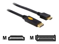 Comprar DeLOCK Displayport male > HDMI male 5m - adaptadores de cable de vídeo (Displayport, HDMI, Macho/Macho, Negro) al mejor precio