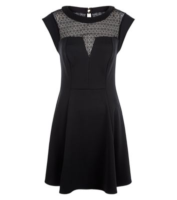 Comprar Black Lace Panel Skater Dress al mejor precio