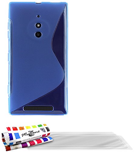 Comprar Muzzano F868630 - Funda para Nokia Lumia 830, incluye 3 protecciones de pantalla, color azul al mejor precio