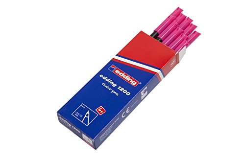Comprar Edding 1200 - Rotulador con punta de fibra, 10 unidades, color rosa neón al mejor precio