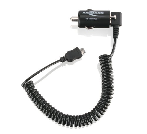 Comprar Ansmann 1000-0001 - USB adaptador cargador enchufable para aparatos con conexión Micro USB, 1A automóviles de 12V al mejor precio
