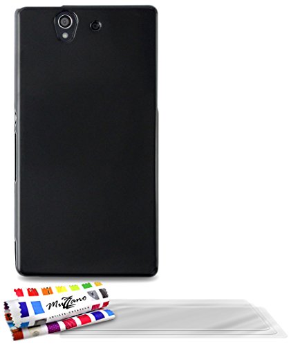 Comprar Muzzano F14059 - Funda para Sony Xperia Z, incluye 3 protectores de pantalla, color negro al mejor precio