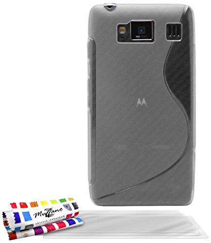 Comprar Muzzano F55S02-7513444 - Funda para Motorola Razr HD + 3 protecciónes de pantalla, transparente al mejor precio