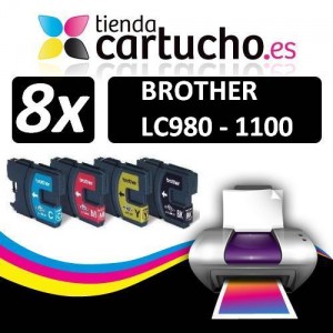 Comprar Pack 8 cartuchos compatibles brother lc980 lc1100 *Elija colores que prefiera*Pack 8 cartuchos compatibles brother lc980 lc1100 *Elija colores que prefiera* al mejor precio