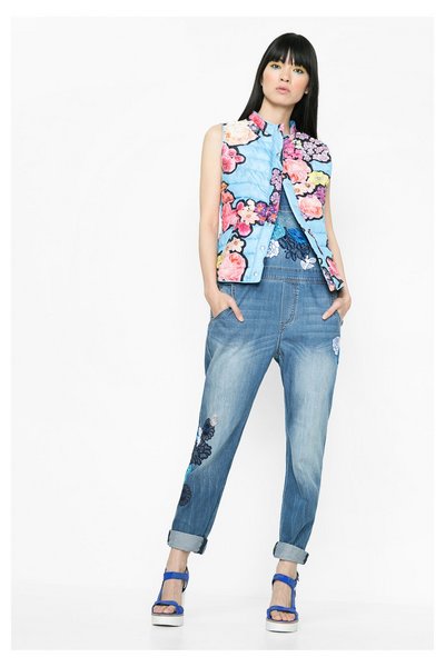 Comprar Desigual - Mujer - Chaleco acolchado con estampado de flores - Charo - Size 36 al mejor precio