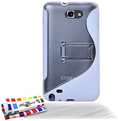 Comprar Muzzano F54P05-7423410 - Funda para Samsung Galaxy Note 2 / N7100 + 3 protecciónes de pantalla, color blanco al mejor precio