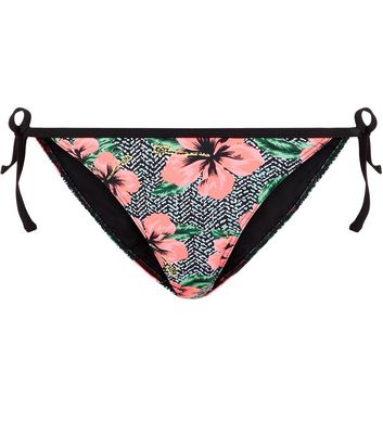 Comprar Pink Tie Side Floral Print Bikini Bottoms al mejor precio