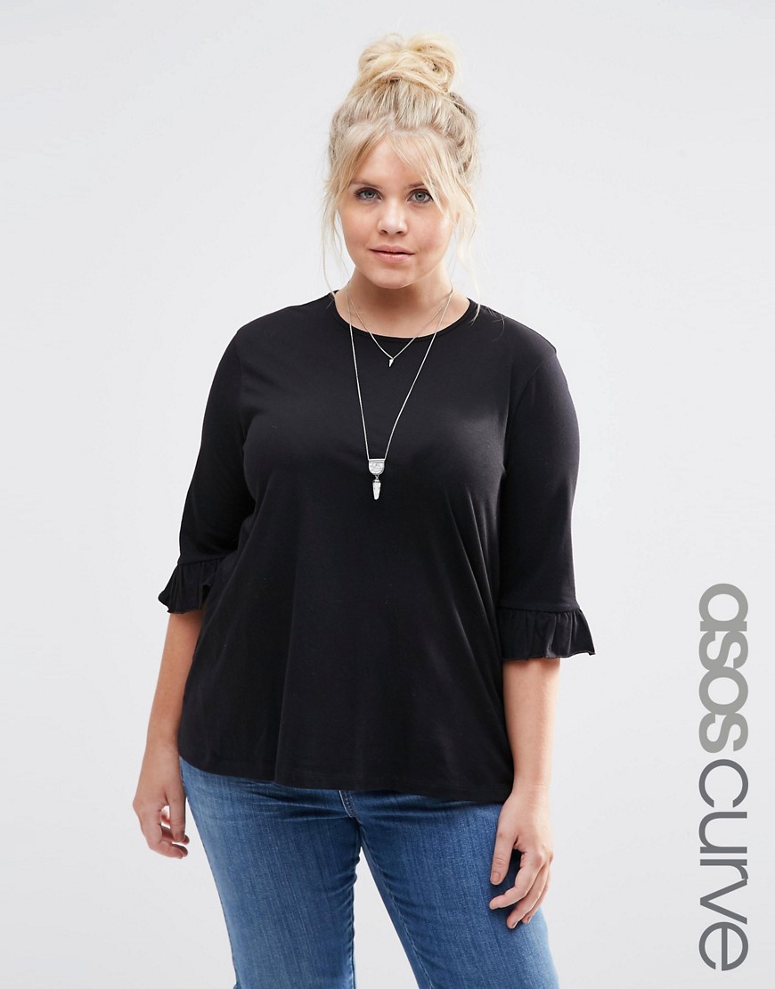 Comprar Top con espalda baja y forma de vuelo de ASOS CURVE al mejor precio