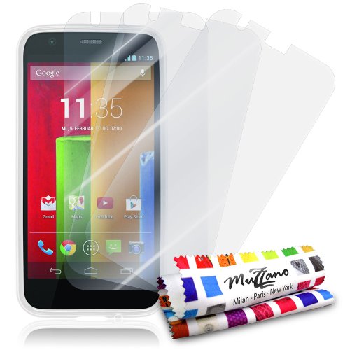 Comprar Muzzano 3 protecciónes de Pantalla transparentes para Motorola MOTO G 