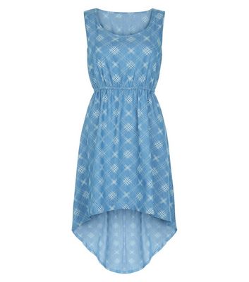 Comprar Mela Blue Check Sleeveless Denim Dress al mejor precio