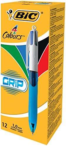 Comparar mejores precios BIC 4 Colours Grip Pro - Bolígrafo con minas de cuatro colores con zona de agarre (azul, negro, rojo y verde, 12 unidades) con descuentos Comprar BIC 4 Colours Grip Pro - Bolígrafo con minas de cuatro colores con zona de agarre (azul, negro, rojo y verde, 12 unidades) al mejor precio