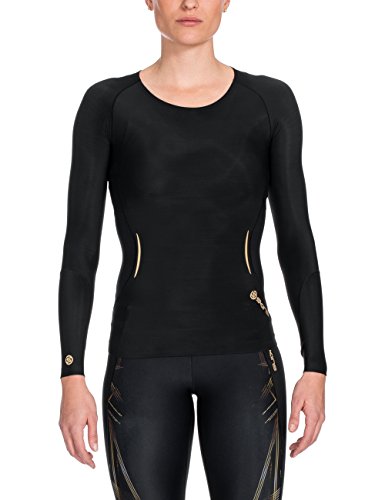 Comprar Skins A400 Gold SS15 - Camiseta de compresión de manga larga para mujer negro y dorado dorado Talla:large al mejor precio
