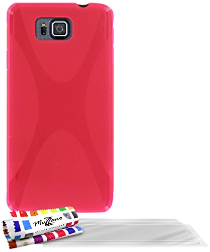 Comprar Muzzano F840908 - Funda para Samsung Galaxy Alpha, incluye 3 protecciones de pantalla, color rosa al mejor precio