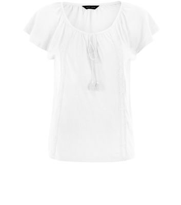 Comprar Cream Tie Front Gypsy Top al mejor precio