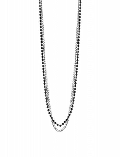 Guess Hollywood cadena para caballeros de acero inoxidable de color negro, talla única