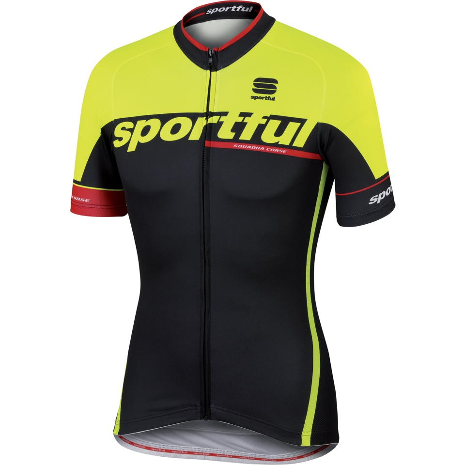Comprar Sportful SC Team Short Sleeve Jersey - Black/Yellow - S al mejor precio