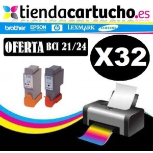Comprar PACK 32 (ELIJA COLORES) CARTUCHOS COMPATIBLES CANON BCI-21/24PACK 32 (ELIJA COLORES) CARTUCHOS COMPATIBLES CANON BCI-21/24 al mejor precio