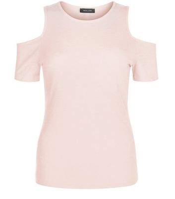 Comprar Coral Ribbed Cold Shoulder T-Shirt al mejor precio