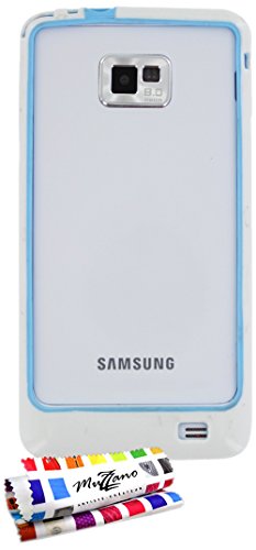 Comprar Muzzano F868393 - Funda para Samsung Galaxy S2, color blanco y azul laguna al mejor precio