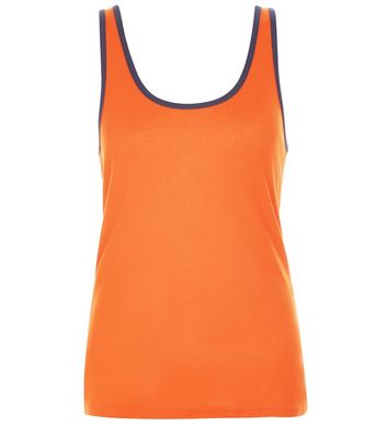 Comprar Red Contrast Trim Ribbed Vest al mejor precio