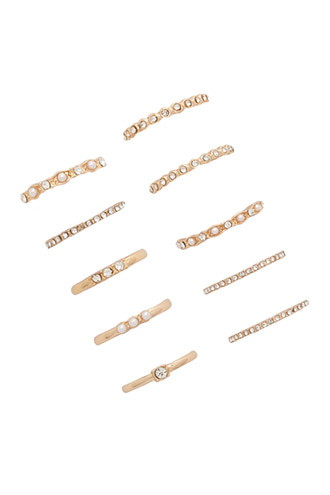 Comprar Set de Anillos Midi Strass al mejor precio