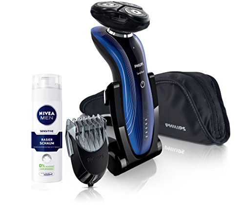 Comprar Philips SHAVER Series 7000 SensoTouch RQ1187/16 Rotación Negro, Azul - Afeitadora (Batería, Ión de litio, Rotación, Negro, Azul, SkinGlide, LED) al mejor precio