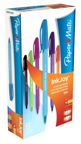 Comprar Paper Mate InkJoy 100 - Bolígrafo de bola retráctil (12 unidades, punta media), multicolor al mejor precio