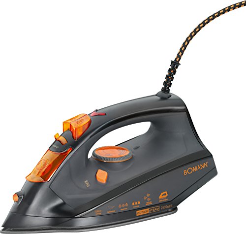 Comprar Bomann DB 784 CB - Plancha de vapor, suela de acero inoxidable, 7 funciones, 2500 W, color negro y naranja al mejor precio
