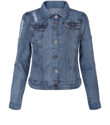Comprar Brave Soul Blue Ripped Denim Jacket al mejor precio