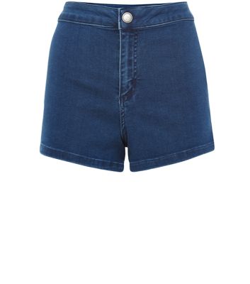 Comprar Petite Pale Blue Denim High Waisted Shorts al mejor precio