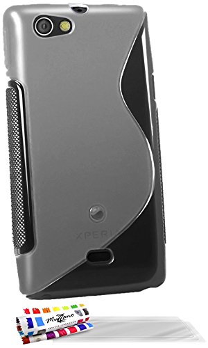 Comprar Muzzano F5801 - Funda para Sony Xperia Miro / ST23 + 3 protecciónes de pantalla, transparente al mejor precio