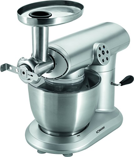 Comprar Bomann KM 369 CB - Robot de cocina multifunción, batidora amasadora, picadora de carne, 5 l, 1000 W, color plateado al mejor precio