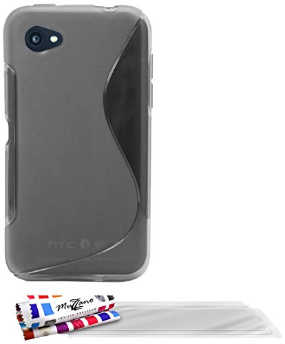 Comprar Muzzano F7129 - Funda para HTC First + 3 protecciónes de pantalla, color gris al mejor precio