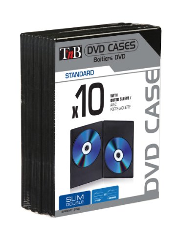 Comprar T'nB BINODVD10SLD estuche de CD y DVD - Funda (Negro, Polipropileno, 136.2 x 191.6 x 7 mm) al mejor precio