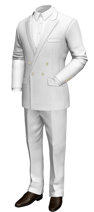 Comprar Traje de tres piezas de lino blanco para hombre al mejor precio