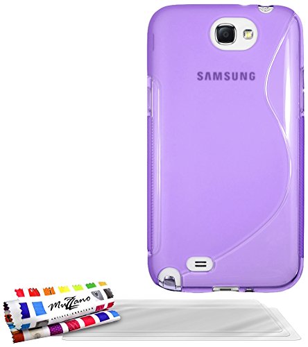 Comprar Muzzano F54S03-7053212 - Funda para Samsung Galaxy Note 2 + 3 protecciónes de pantalla, color violeta al mejor precio