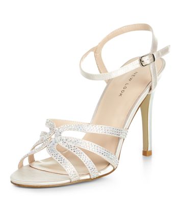 Comprar Silver Embellished Ankle Strap Heels al mejor precio
