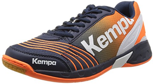 Comprar KempaAttack Three - Zapatillas de Balonmano Hombre , Azul (Bleu (Marine/Orange/Blanc)), 43 al mejor precio