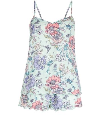 Comprar Mint Green Floral Print Pyjama Set al mejor precio