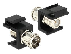 Comprar DeLOCK 86352 adaptador de cable - Adaptador para cable (IEC, F, Hembra/hembra, Negro, Plata, Bolsa de plástico) al mejor precio