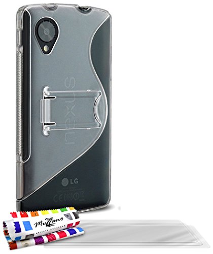 Comprar Muzzano Le S - Funda para Google Nexus 5 + 3 protecciones de pantalla, color gris al mejor precio