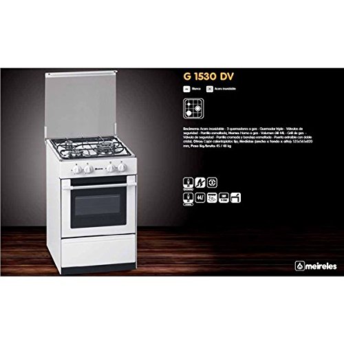 Comprar Meireles G 1530 DV - Cocina (44 L, Gas natural, 44 L, Gas, Giratorio, Frente) Color blanco al mejor precio