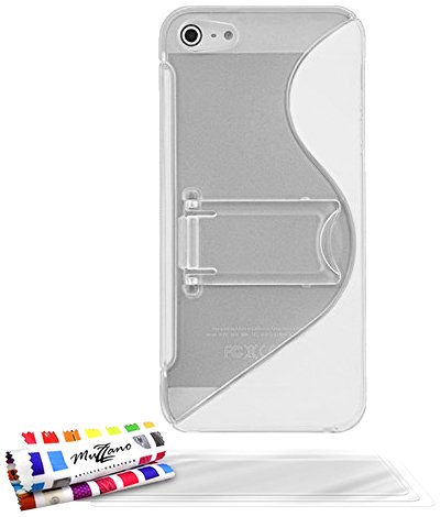 Comprar Muzzano F19350 - Funda para Apple iPhone 5, incluye 3 protectores de pantalla, color blanco al mejor precio