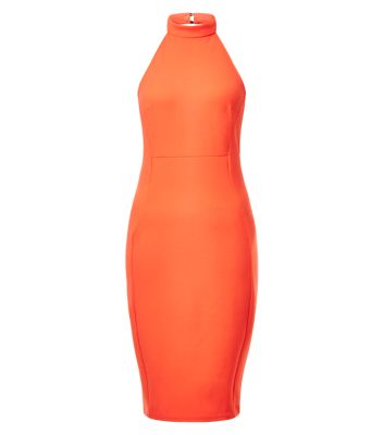 Comprar Red Crepe Halter Neck Bodycon Dress al mejor precio