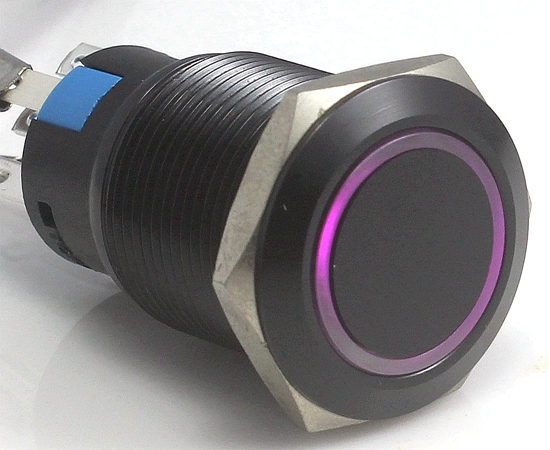 Comprar Lamptron Momentary Black Housing Ring UV 16mm - Pulsador al mejor precio